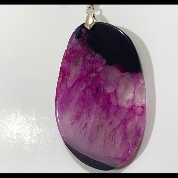 🐠Agate pendant on stainless steel chain - Picture 6 of 7